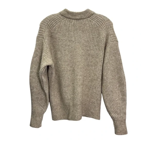 Wilfred Aritzia Holly Sweater 2XS Merino Wool Yak Blend Tan Crewneck Oversized - Picture 3 of 7